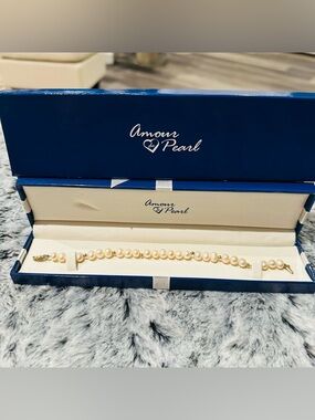 AMOUR DE PEARL 14k YELLOW GOLD BRACELET 7.5